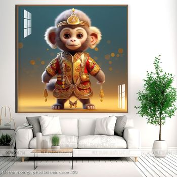 file tranh con giap tuoi khi than decor 429