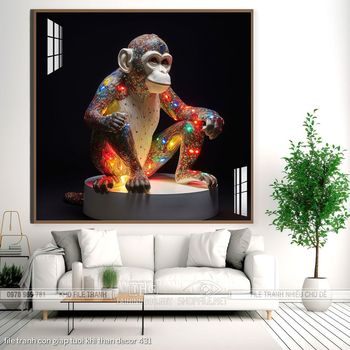 file tranh con giap tuoi khi than decor 431