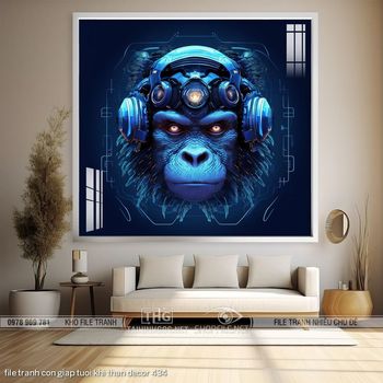 file tranh con giap tuoi khi than decor 434