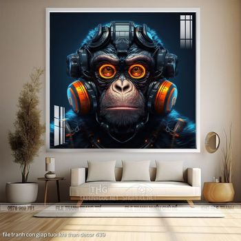 file tranh con giap tuoi khi than decor 439