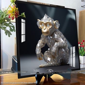 file tranh con giap tuoi khi than decor 440