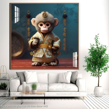 file tranh con giap tuoi khi than decor 442