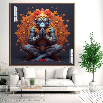 file tranh con giap tuoi khi than decor 443