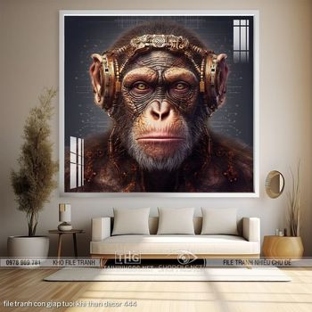 file tranh con giap tuoi khi than decor 444