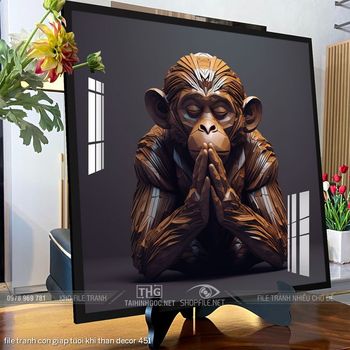 file tranh con giap tuoi khi than decor 451