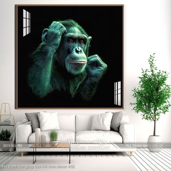 file tranh con giap tuoi khi than decor 452