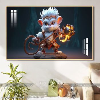 file tranh con giap tuoi khi than decor 456