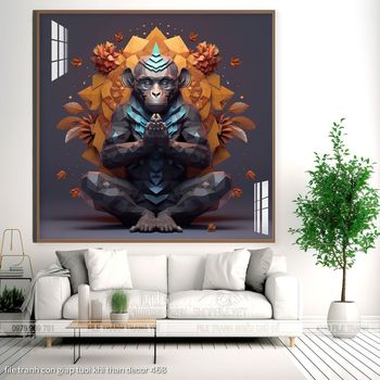 file tranh con giap tuoi khi than decor 468