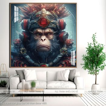 file tranh con giap tuoi khi than decor 485