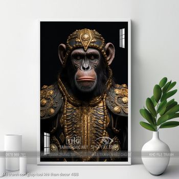 file tranh con giap tuoi khi than decor 488