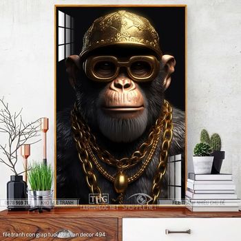 file tranh con giap tuoi khi than decor 494