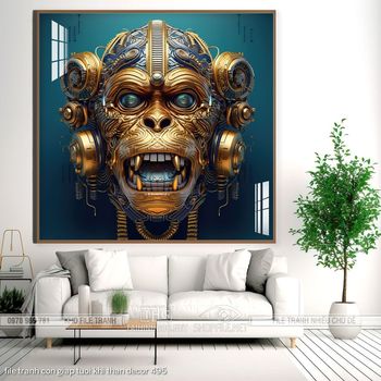 file tranh con giap tuoi khi than decor 495