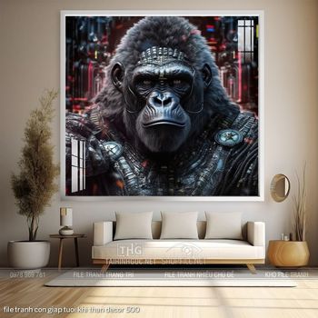 file tranh con giap tuoi khi than decor 500