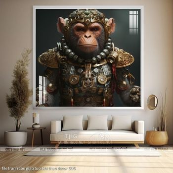 file tranh con giap tuoi khi than decor 505