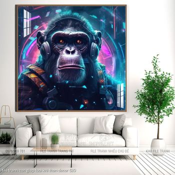 file tranh con giap tuoi khi than decor 510