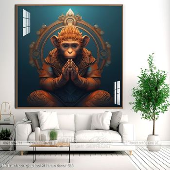 file tranh con giap tuoi khi than decor 516