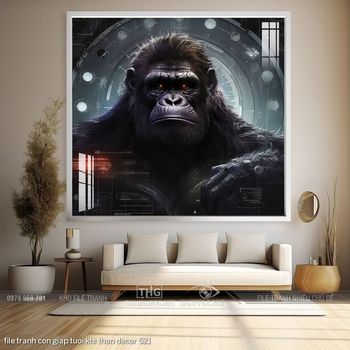 file tranh con giap tuoi khi than decor 521