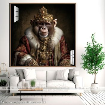 file tranh con giap tuoi khi than decor 522