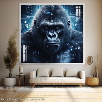 file tranh con giap tuoi khi than decor 528