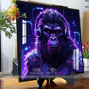 file tranh con giap tuoi khi than decor 531