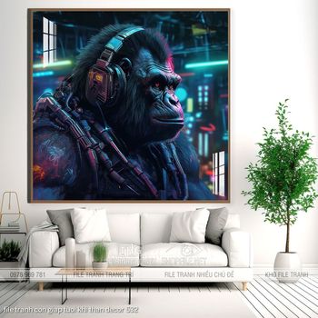 file tranh con giap tuoi khi than decor 532