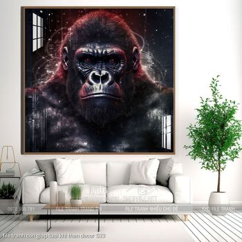 file tranh con giap tuoi khi than decor 533