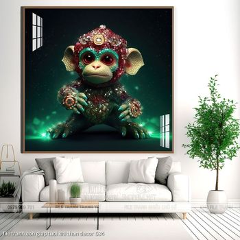 file tranh con giap tuoi khi than decor 534