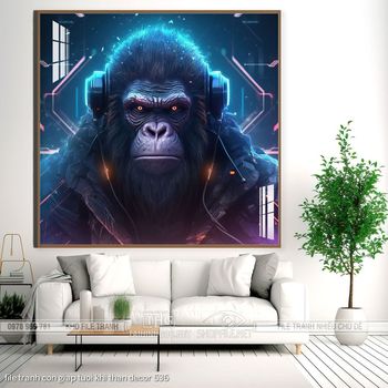 file tranh con giap tuoi khi than decor 536