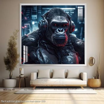 file tranh con giap tuoi khi than decor 539