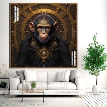 file tranh con giap tuoi khi than decor 540