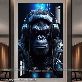 file tranh con giap tuoi khi than decor 543