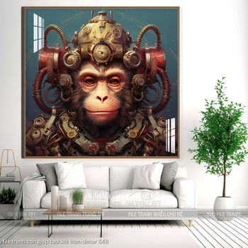 file tranh con giap tuoi khi than decor 548