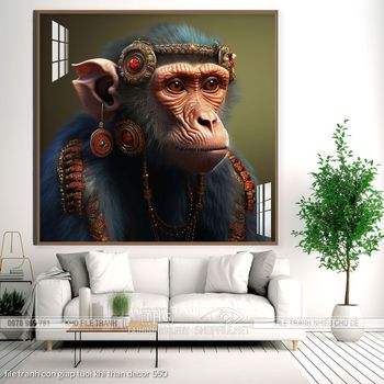 file tranh con giap tuoi khi than decor 550