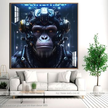 file tranh con giap tuoi khi than decor 560