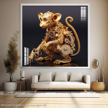 file tranh con giap tuoi khi than decor 561