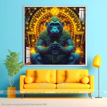 file tranh con giap tuoi khi than decor 562