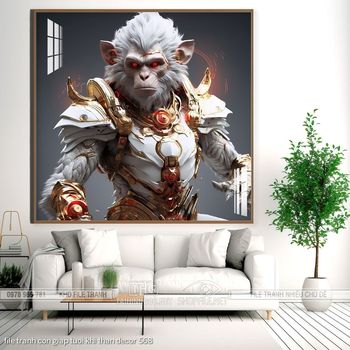 file tranh con giap tuoi khi than decor 568