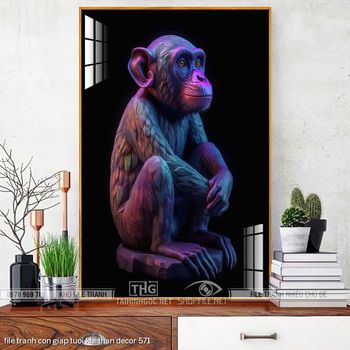 file tranh con giap tuoi khi than decor 571