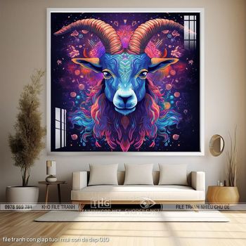 file tranh con giap tuoi mui con de dep 010