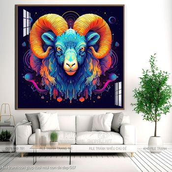 file tranh con giap tuoi mui con de dep 017