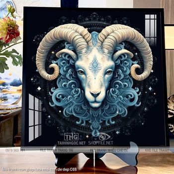 file tranh con giap tuoi mui con de dep 018