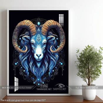 file tranh con giap tuoi mui con de dep 027