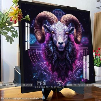 file tranh con giap tuoi mui con de dep 028