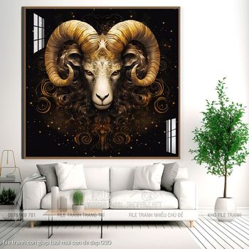 file tranh con giap tuoi mui con de dep 030