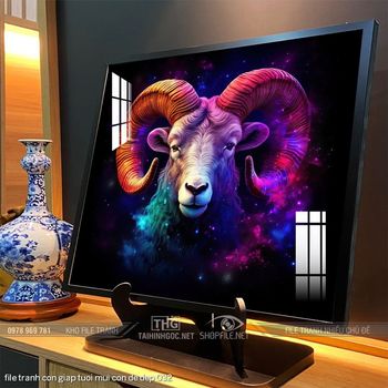 file tranh con giap tuoi mui con de dep 032