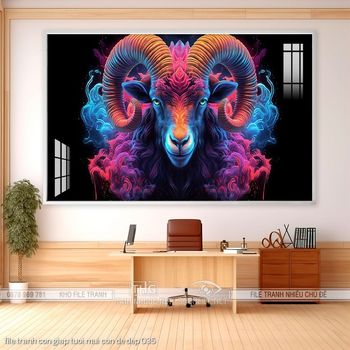 file tranh con giap tuoi mui con de dep 035