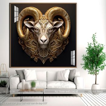 file tranh con giap tuoi mui con de dep 037