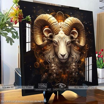 file tranh con giap tuoi mui con de dep 039