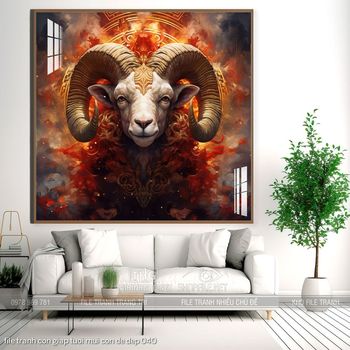 file tranh con giap tuoi mui con de dep 040