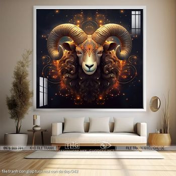 file tranh con giap tuoi mui con de dep 042